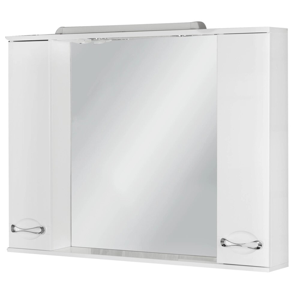 Шкаф зеркальный «Палермо» 105 см цвет белый от компании ИП Фомичев - фото 1