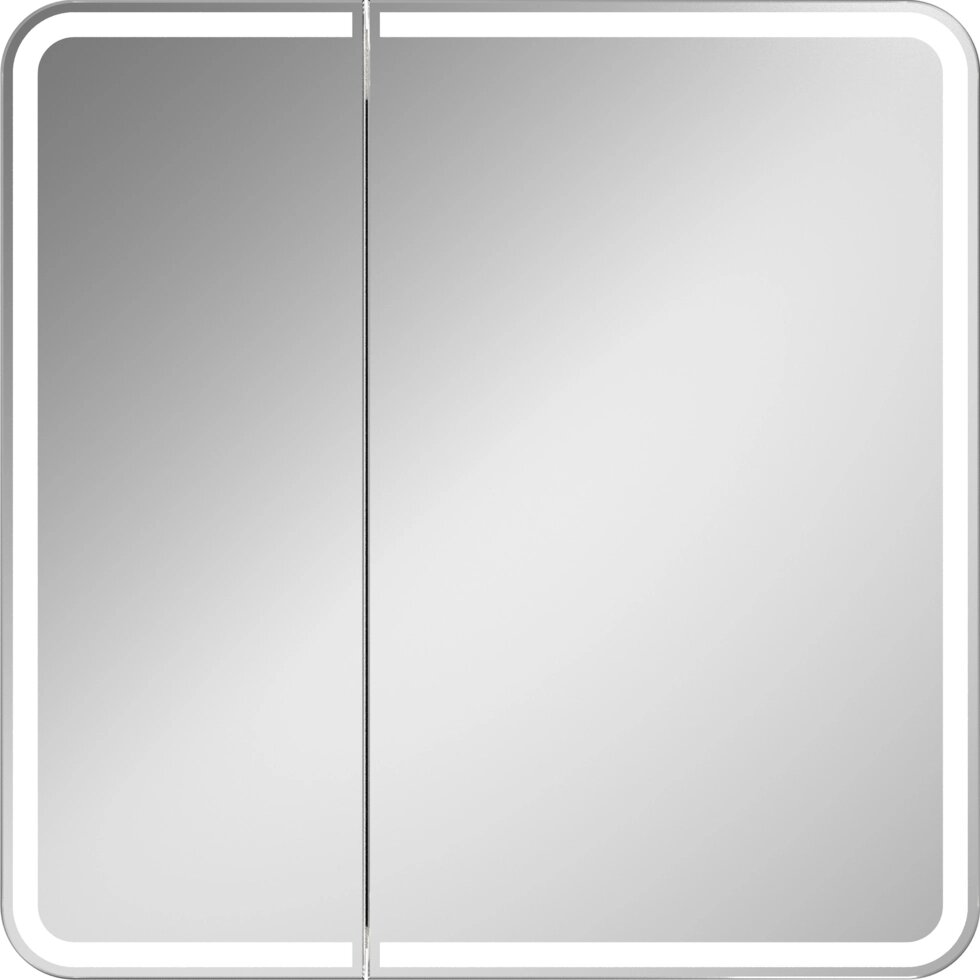 Шкаф зеркальный подвесной Elmer с подсветкой 80х80 см цвет белый от компании ИП Фомичев - фото 1