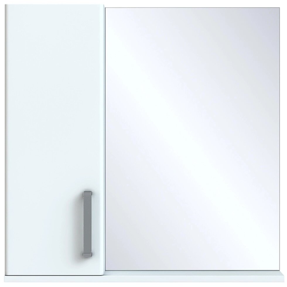 Шкаф зеркальный подвесной Vigo Eggo 75x68 см цвет белый от компании ИП Фомичев - фото 1