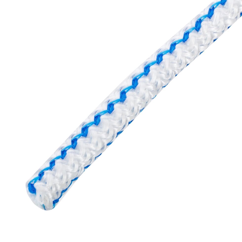 Шнур хозяйственно-бытовой Standers с сердечником 10 мм, 10 м, цвет белый/синий от компании ИП Фомичев - фото 1
