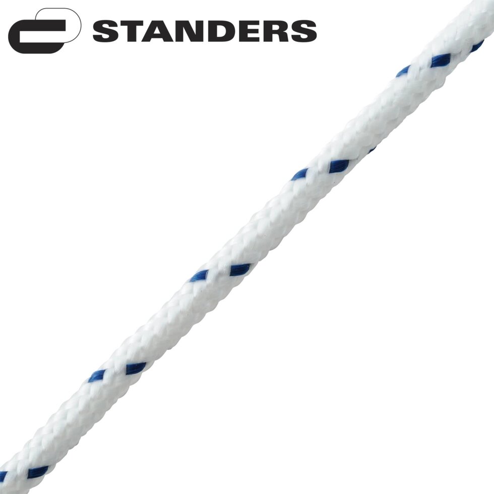 Шнур плетеный Standers 4 мм 20 м полипропиленовый, цвет белый от компании ИП Фомичев - фото 1