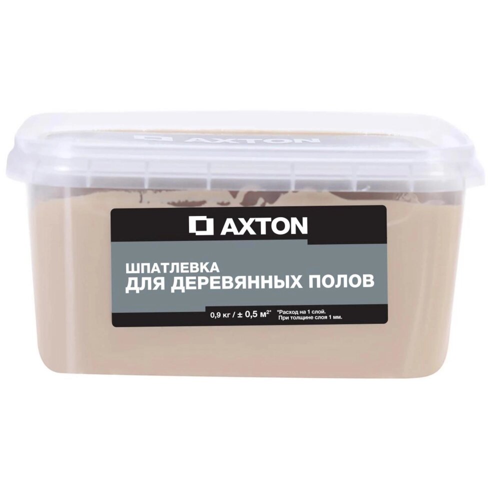 Шпатлёвка Axton для деревянных полов 0,9 кг белое масло от компании ИП Фомичев - фото 1