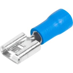 Штекер РпИм 2.5-6.3 2.5 мм? цвет синий, 10 шт.