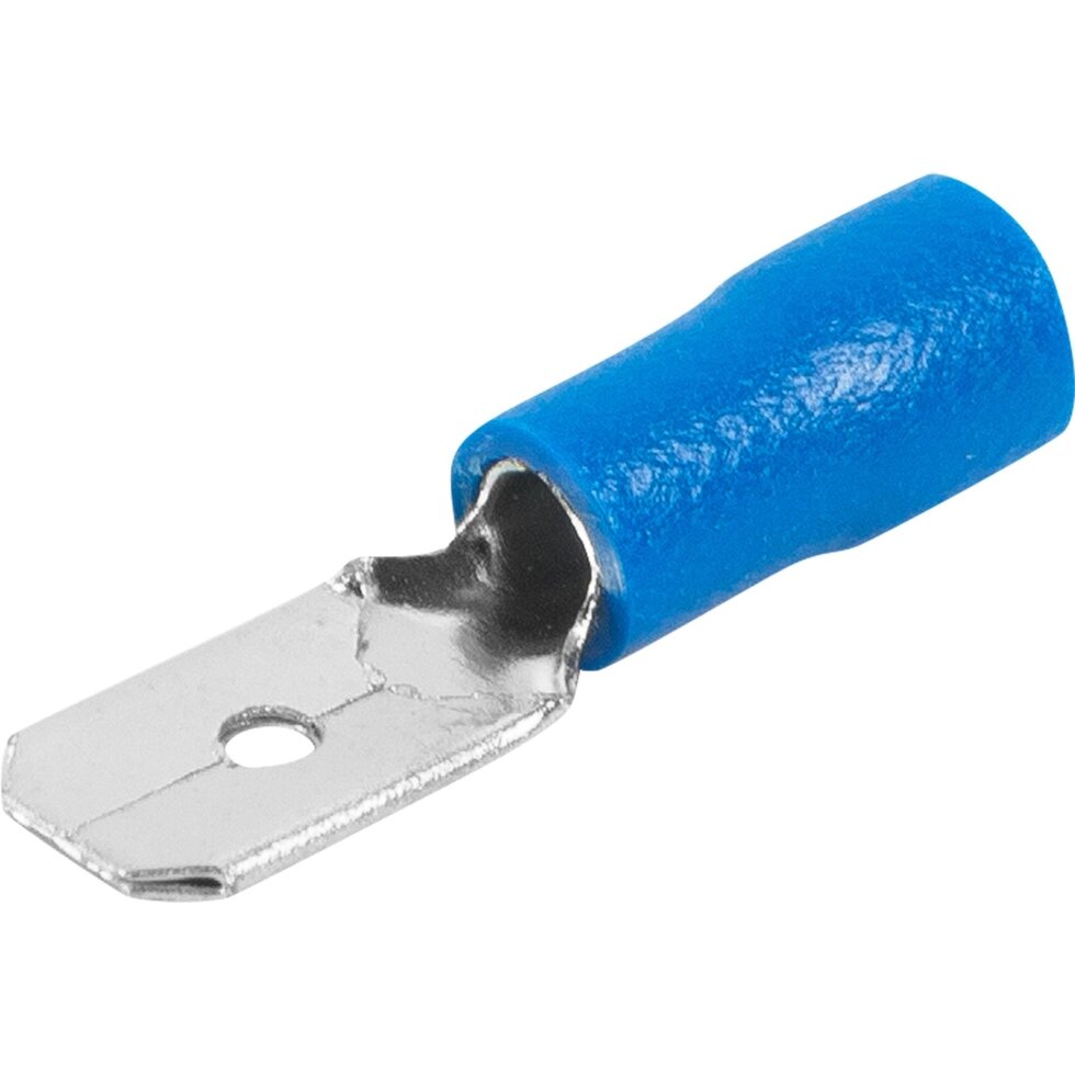 Штекер РпИп 2.5-6.3 2.5 мм?, цвет синий, 10 шт. от компании ИП Фомичев - фото 1