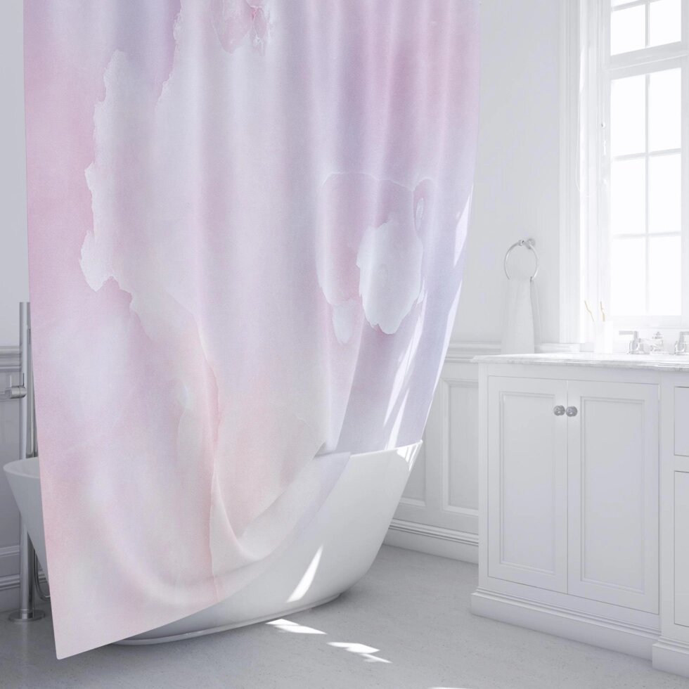 Штора для ванны Fixsen Lady FX-2517 180x200 см, полиэстер, цвет розовый от компании ИП Фомичев - фото 1