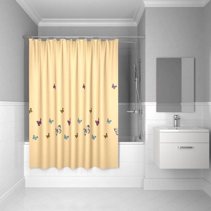 Штора IDDIS для ванной комнаты Yellow Butterfly 200*200 SCID033P от компании ИП Фомичев - фото 1