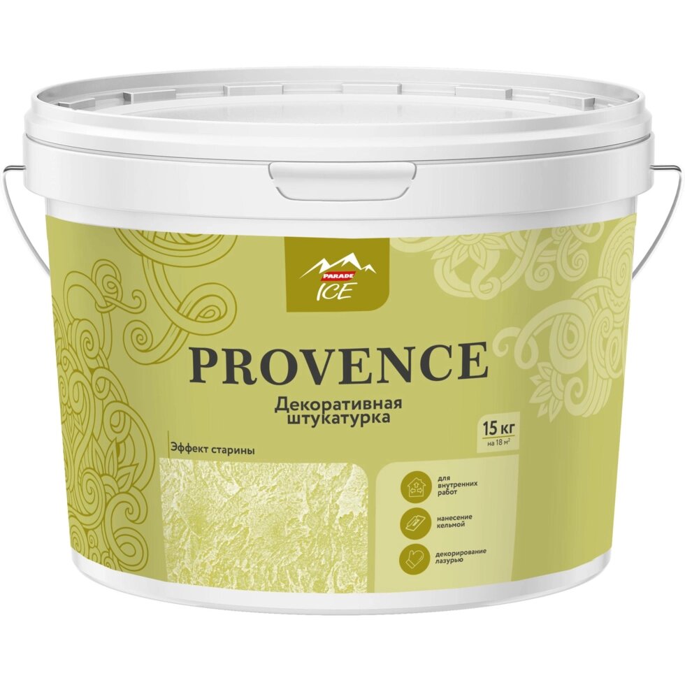 Штукатурка декоративная Parade Ice Provence 15 кг цвет белый от компании ИП Фомичев - фото 1