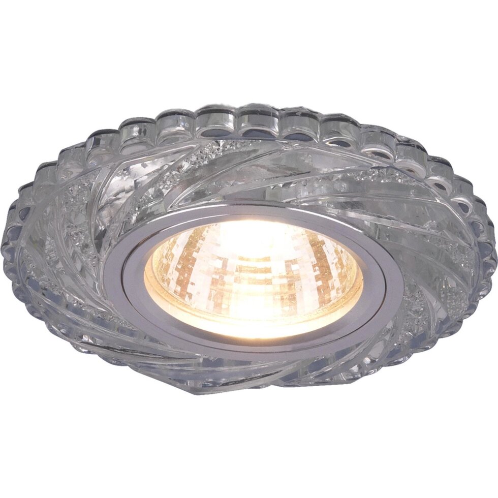 Спот точечный встраиваемый Elektrostandard Whirl с LED-подсветкой под отверстие 60 мм, 1 м?, цвет прозрачный от компании ИП Фомичев - фото 1