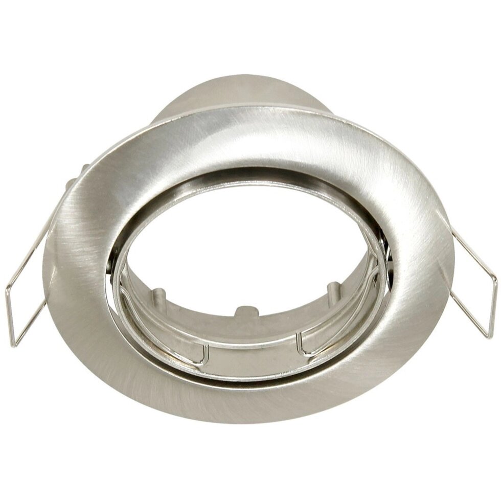 Спот встраиваемый поворотный круглый, GU5.3, алюминий, цвет никель от компании ИП Фомичев - фото 1