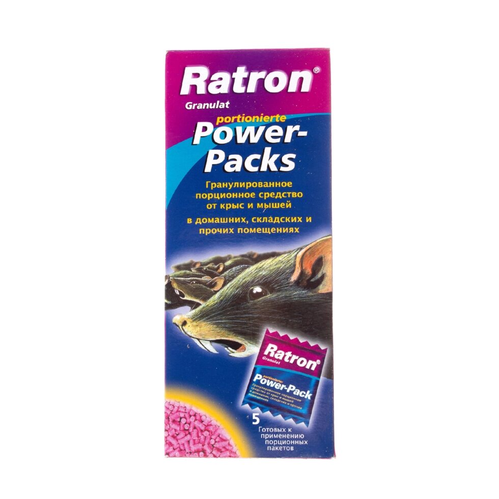 Средство от крыс и мышей Ratron, порционное, пакетик 200 г от компании ИП Фомичев - фото 1