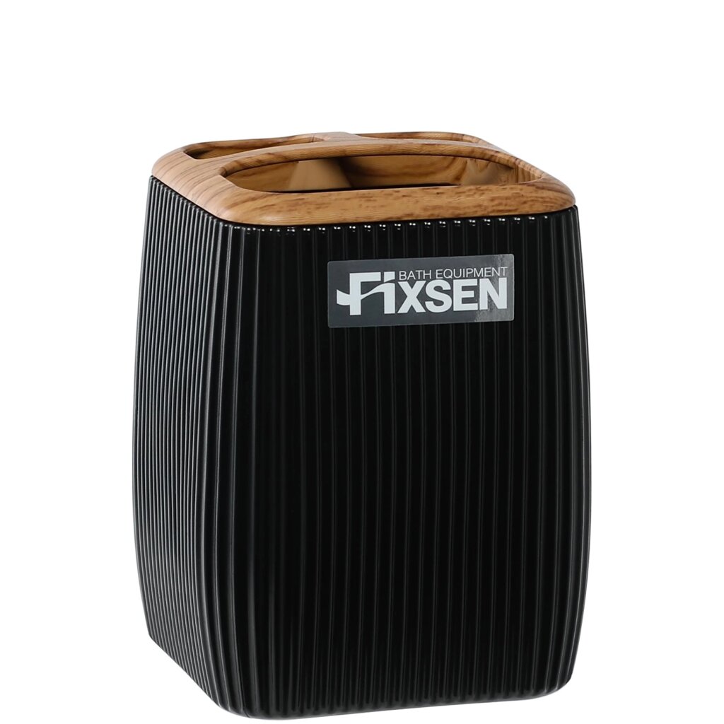 Стакан Fixsen Black Wood черный пластик от компании ИП Фомичев - фото 1