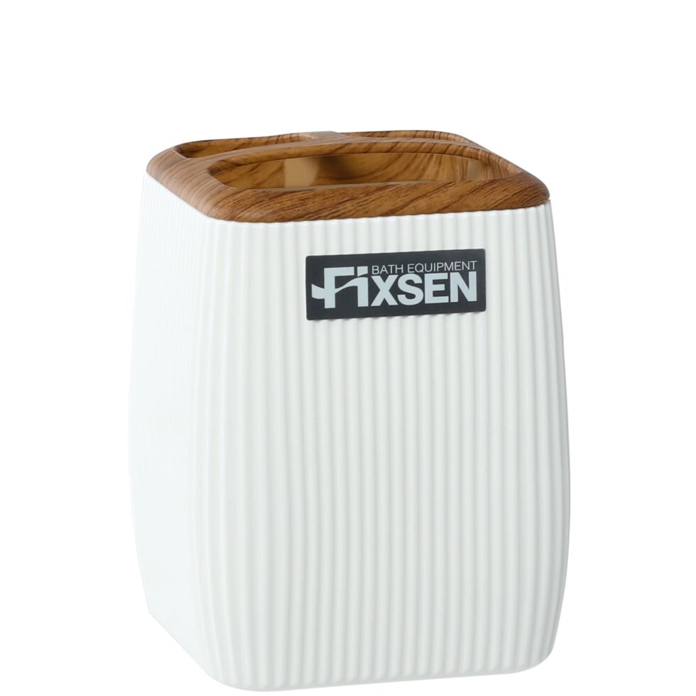 Стакан Fixsen White Wood белый пластик от компании ИП Фомичев - фото 1