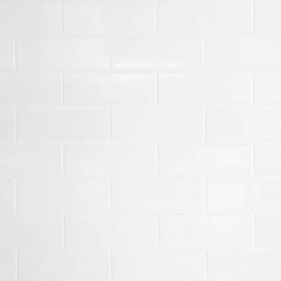 Стеновая панель Компакт брик 240х0.4х60 см HPL-пластик цвет белый от компании ИП Фомичев - фото 1