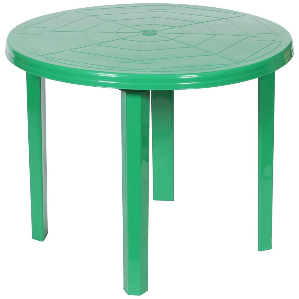 Стол садовый круглый 90x71x90 см, пластик, зеленый, оттенок в ассортименте от компании ИП Фомичев - фото 1