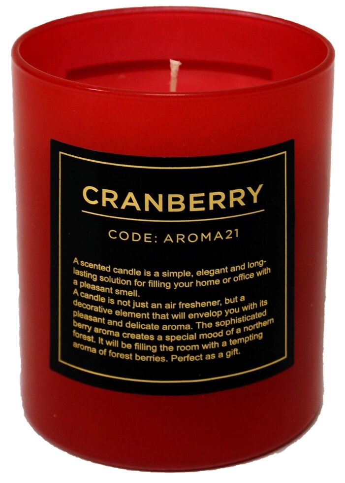 Свеча ароматическая «Cranberry», цвет красный от компании ИП Фомичев - фото 1