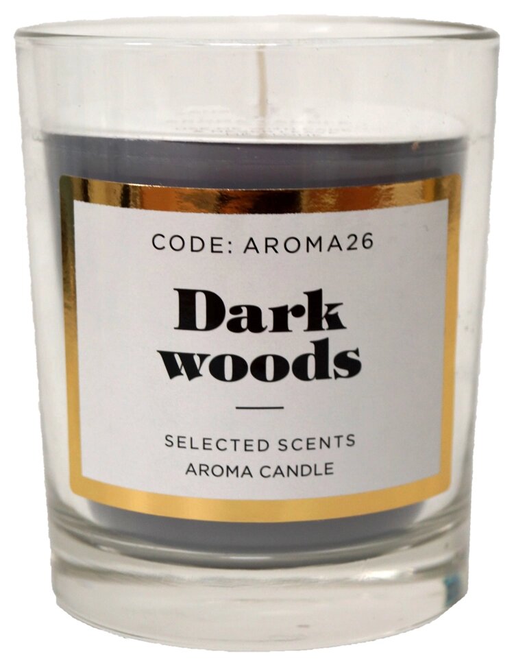 Свеча ароматическая «Dark wood» в стекле, цвет серый от компании ИП Фомичев - фото 1
