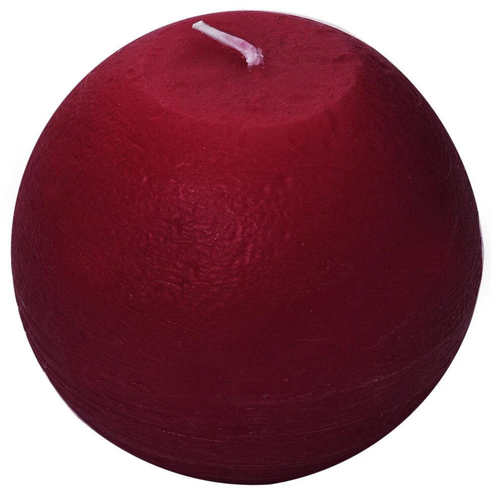 Свеча-шар «Рустик» 10 см цвет бордо от компании ИП Фомичев - фото 1