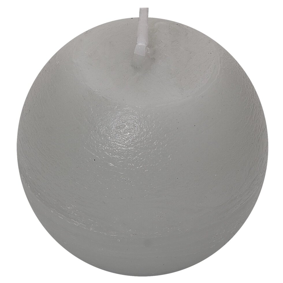 Свеча-шар «Рустик» 6 см цвет светло-серый от компании ИП Фомичев - фото 1