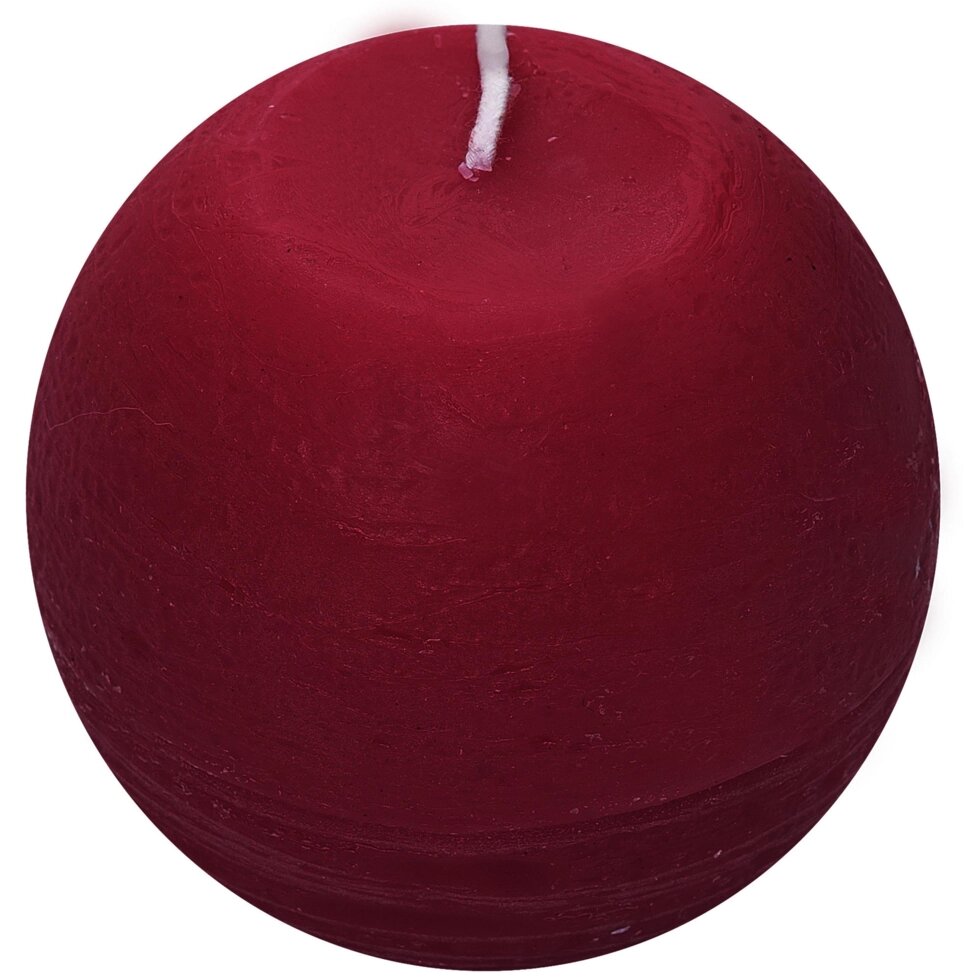 Свеча-шар «Рустик» 8 см цвет бордо от компании ИП Фомичев - фото 1