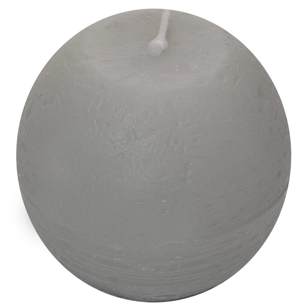 Свеча-шар «Рустик» 8 см цвет светло-серый от компании ИП Фомичев - фото 1