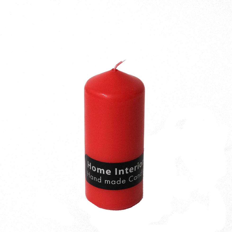 Свеча-столбик 50x120 мм, цвет красный от компании ИП Фомичев - фото 1