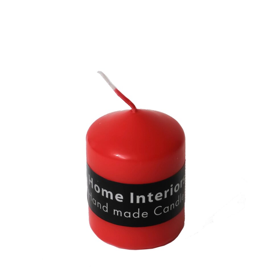 Свеча-столбик 50x70 мм, цвет красный от компании ИП Фомичев - фото 1