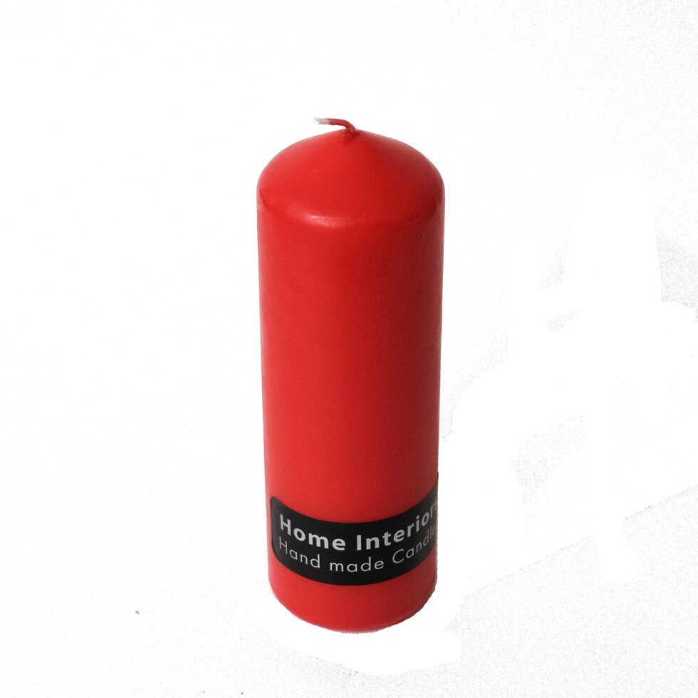Свеча-столбик 60x170 мм, цвет красный от компании ИП Фомичев - фото 1