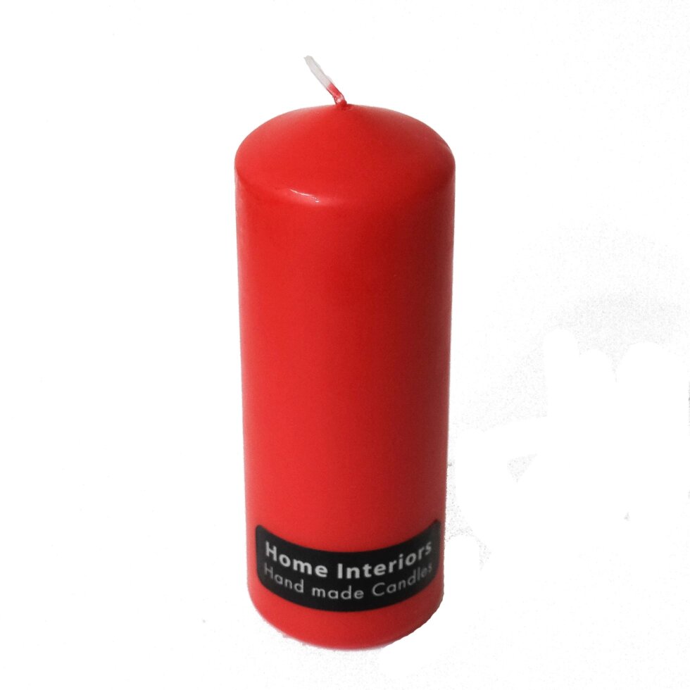 Свеча-столбик 70x210 мм, цвет красный от компании ИП Фомичев - фото 1