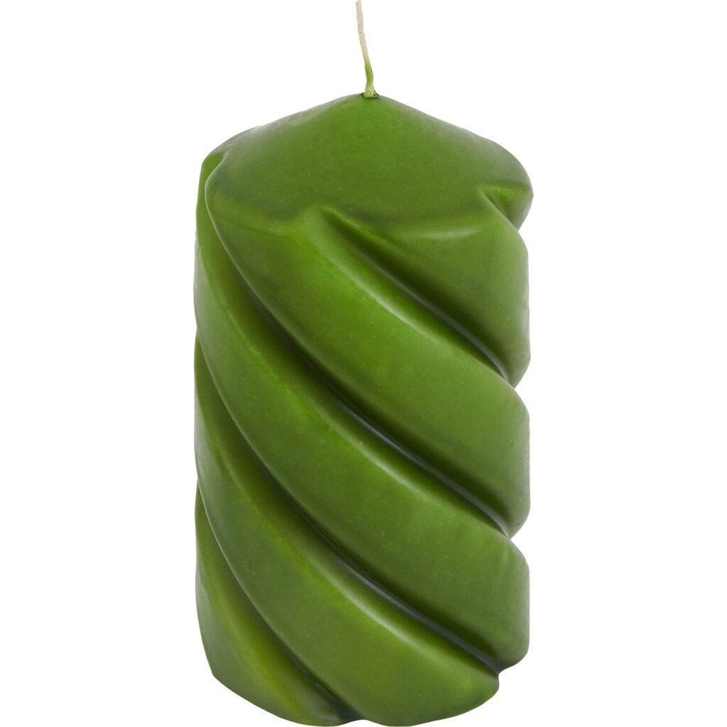 Свеча столбик цвет мох зеленый 15 см от компании ИП Фомичев - фото 1
