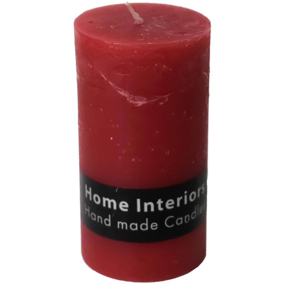 Свеча-столбик «Рустик» 60x110 мм, цвет красный от компании ИП Фомичев - фото 1