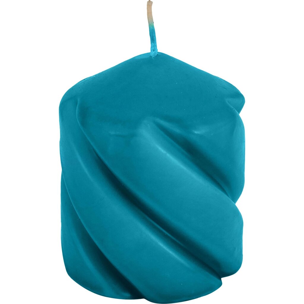 Свеча столбик темно-синяя 10 см от компании ИП Фомичев - фото 1