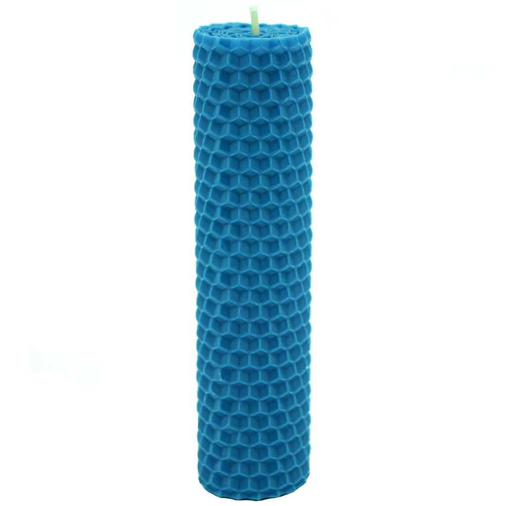 Свеча вощинная цилиндр голубая 3x13 см от компании ИП Фомичев - фото 1
