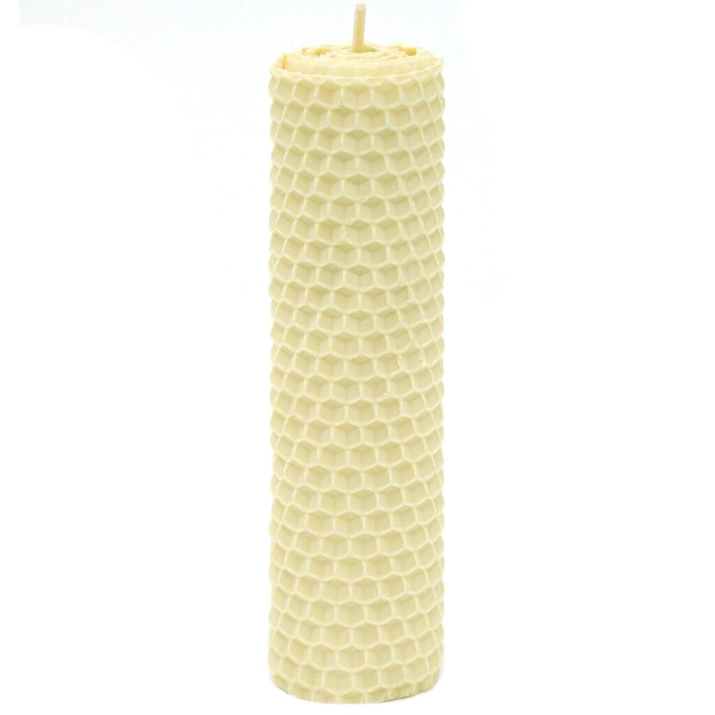 Свеча вощинная цилиндр слоновая кость 3x13 см от компании ИП Фомичев - фото 1