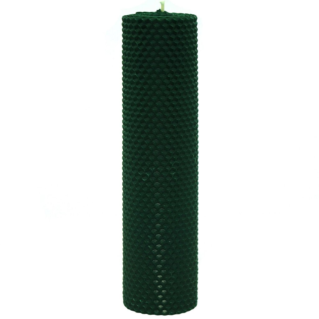 Свеча вощинная цилиндр зеленый мох 3x13 см от компании ИП Фомичев - фото 1