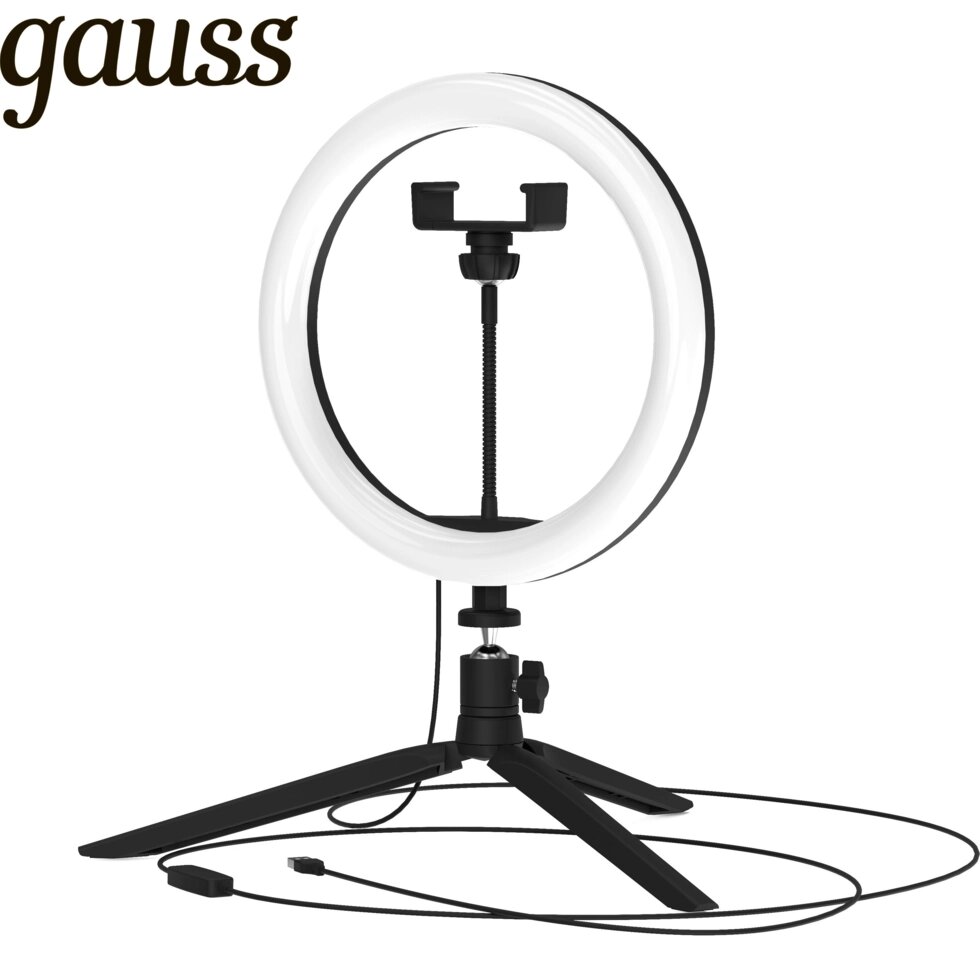 Светильник кольцевой светодиодный Gauss Ring Light O26 см с пультом управления от компании ИП Фомичев - фото 1