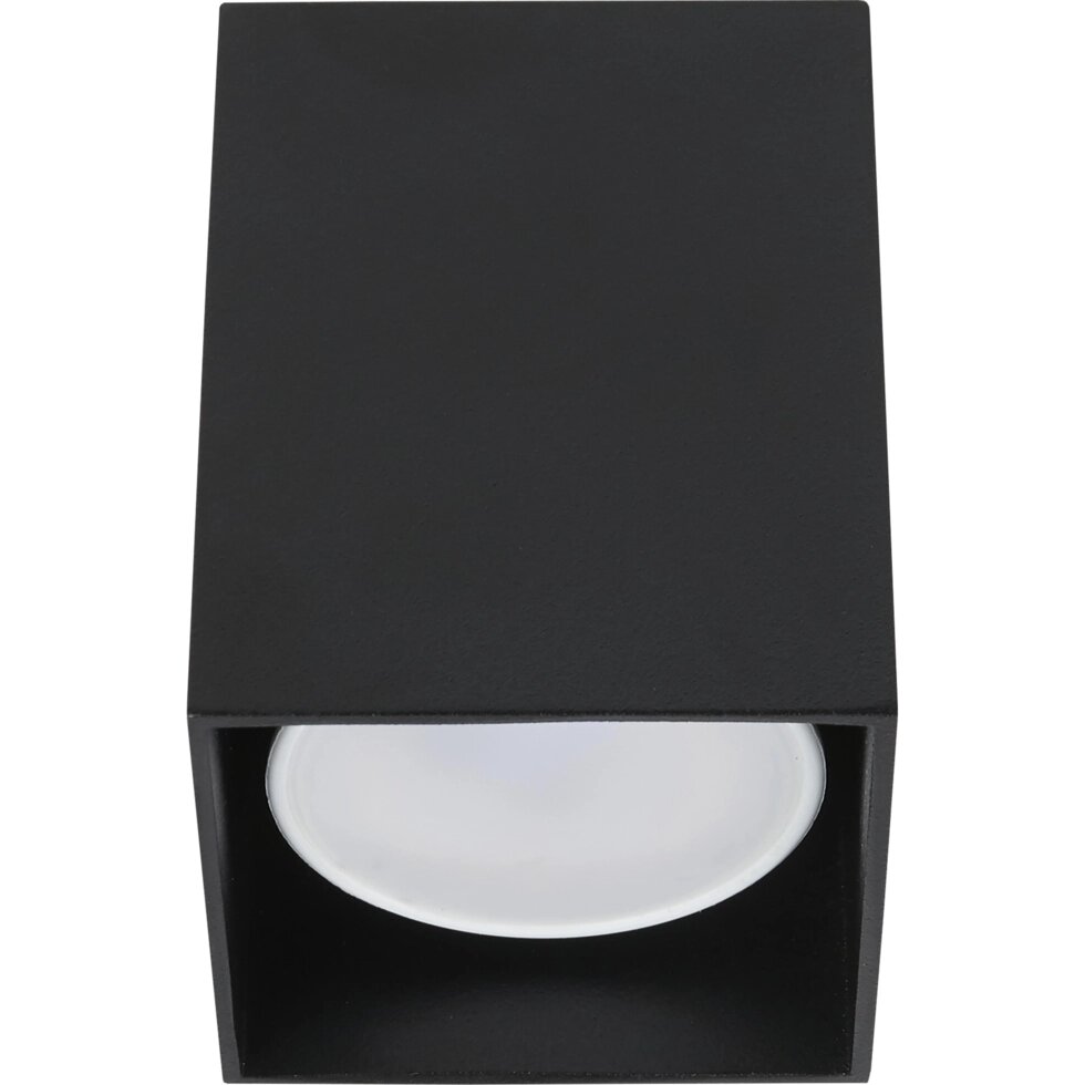 Светильник накладной квадратный, GU10, 8 см, цвет чёрный от компании ИП Фомичев - фото 1