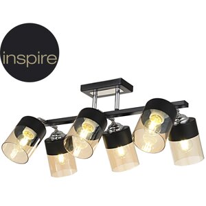 Светильник настенно-потолочный Inspire Amber 6 ламп, 18 м? цвет черный