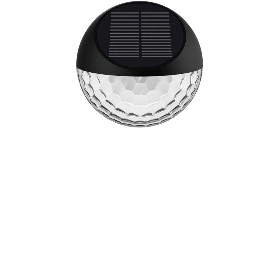 Светильник настенный светодиодный уличный на солнечных батареях Puno IP44, цвет чёрный от компании ИП Фомичев - фото 1
