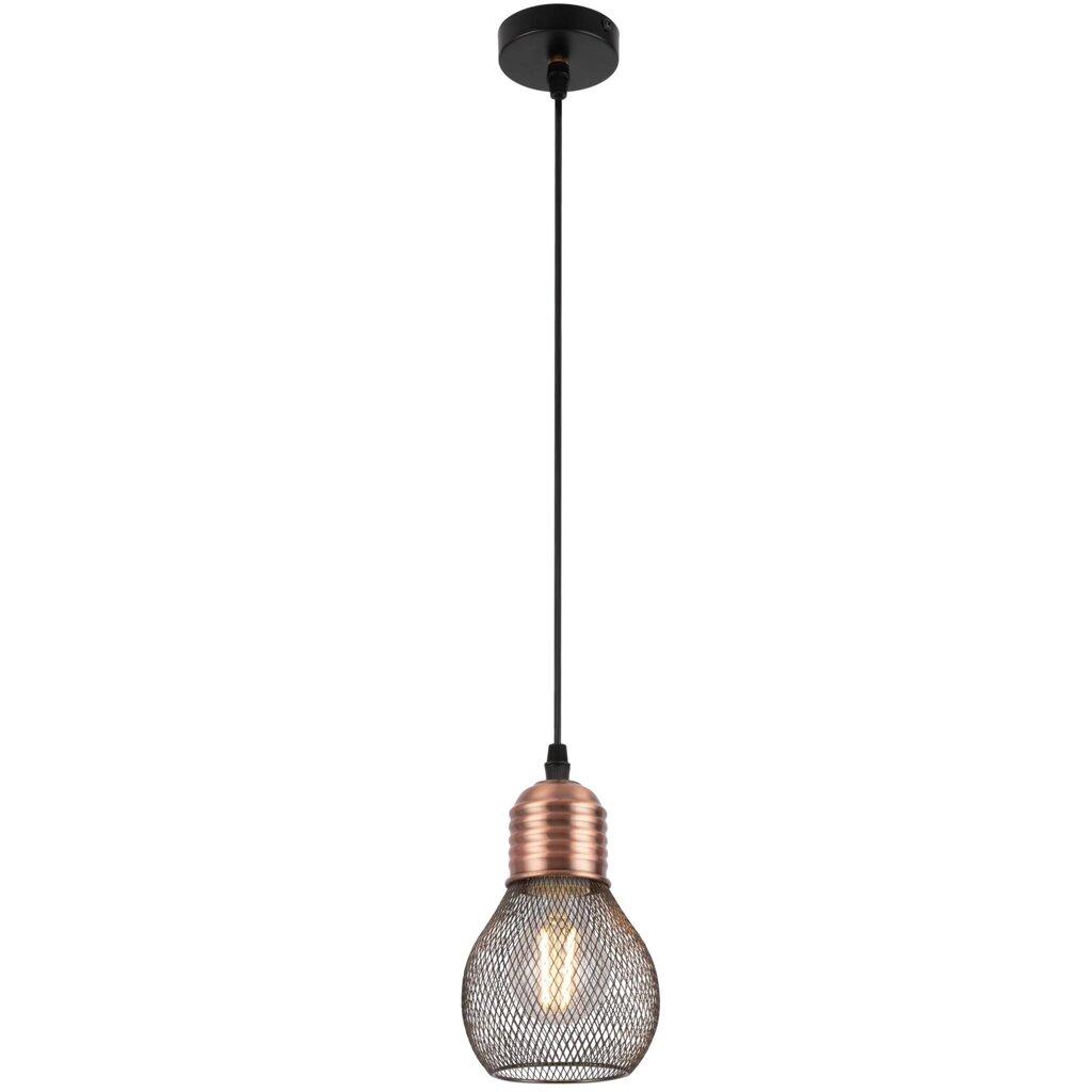 Светильник подвесной Freya FR4011PL-01BBS, 1 лампа, 4 м?, цвет черный/золото от компании ИП Фомичев - фото 1