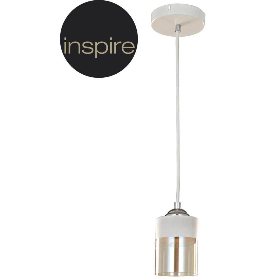 Светильник подвесной Inspire Amber, 1 лампа, 3 м?, цвет белый от компании ИП Фомичев - фото 1