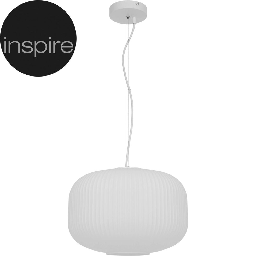 Светильник подвесной Inspire Belluna, 1 лампа, 2.3 м?, цвет белый от компании ИП Фомичев - фото 1