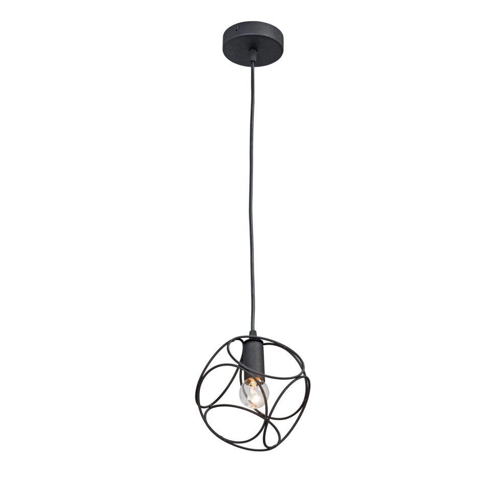 Светильник подвесной Vitaluce Патрисия, 1 лампа, 2 м?, цвет черный от компании ИП Фомичев - фото 1