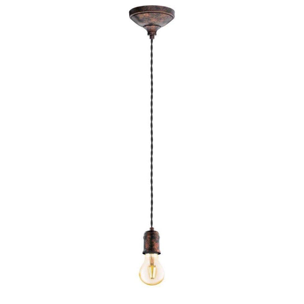 Светильник подвесной Yorth, 1 лампа, 12 м?, цвет медь/чёрный от компании ИП Фомичев - фото 1