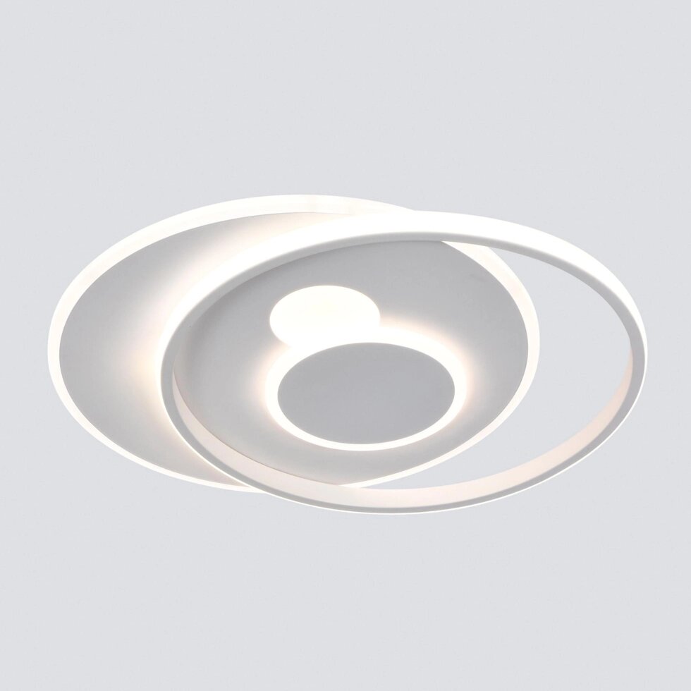 Светильник потолочный светодиодный Eurosvet Caroline 90256/1 с пультом управления, 15 м?, цвет белый от компании ИП Фомичев - фото 1