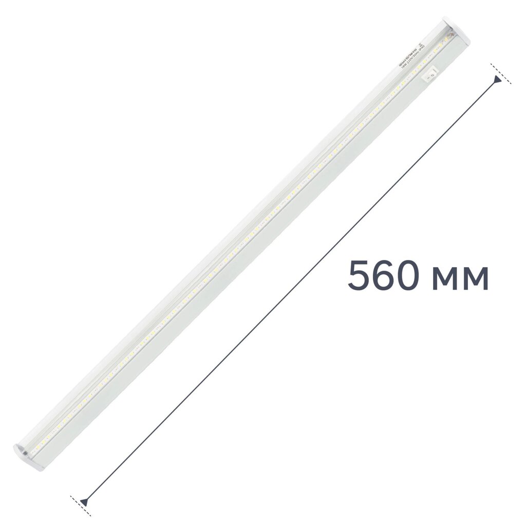 Светильник светодиодный для растений Uniel P18 560 мм 18 Вт, красно-белый свет, цвет серый от компании ИП Фомичев - фото 1