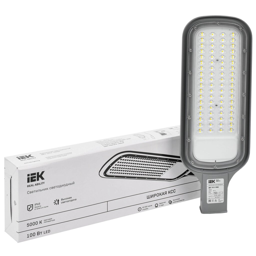 Светильник светодиодный уличный IEK «ДКУ» 100 Вт 5000 К IP65 от компании ИП Фомичев - фото 1