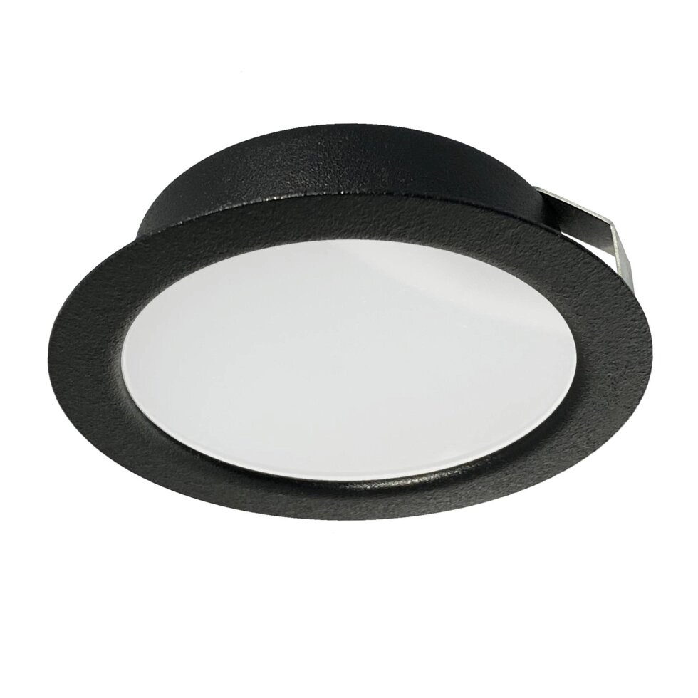 Светильник точечный светодиодный встраиваемый СК50-4М под отверстие 60 мм, 1 м?, белый свет, цвет чёрный от компании ИП Фомичев - фото 1