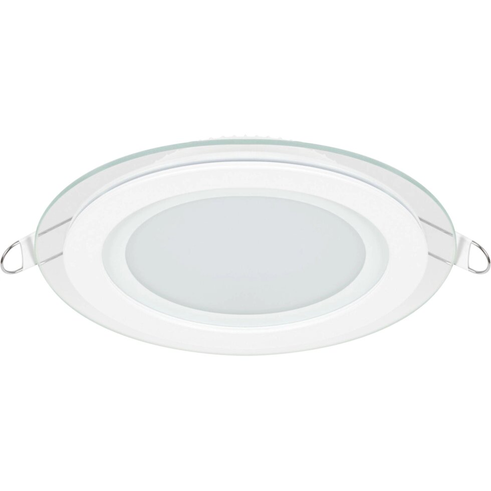 Светильник встраиваемый светодиодный круглый Gauss 12 Вт, стекло, свет нейтральный от компании ИП Фомичев - фото 1