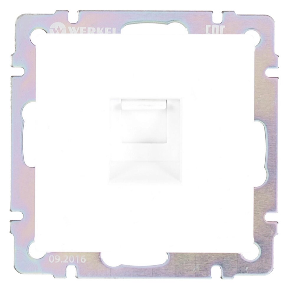 Телефонная розетка встраиваемая Werkel RJ11, цвет белый от компании ИП Фомичев - фото 1