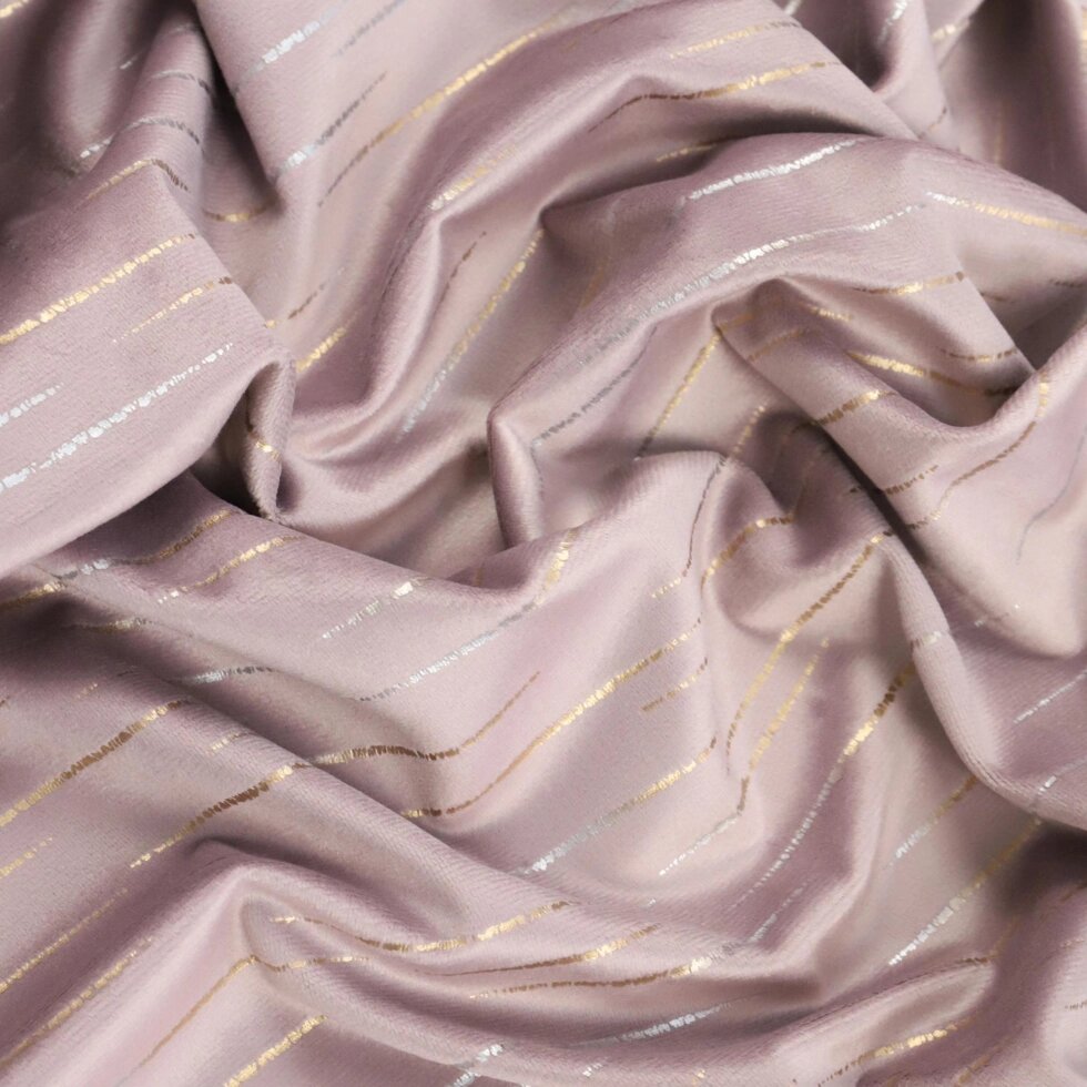 Ткань 1 м/п Однотонная бархат 280 см цвет розовая пудра от компании ИП Фомичев - фото 1